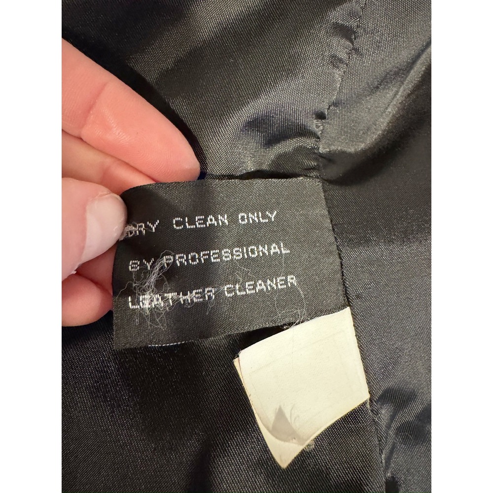 Vintage | Y2K Avanti New York‎ Womens Black Genuine Leather Zip Up Jacket Size M - Picture 7 of 7